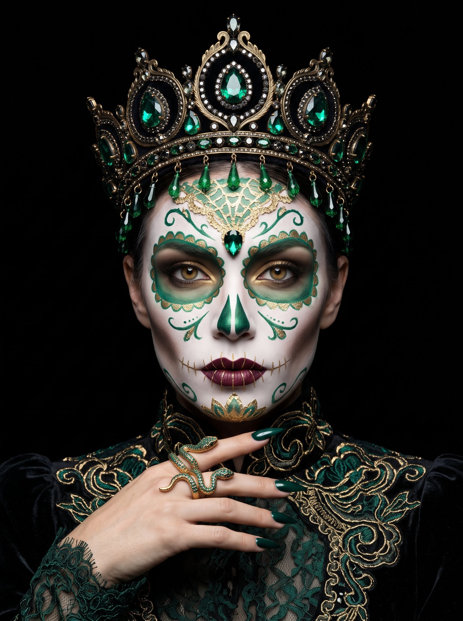 Catrina d’Émeraude – Tableau contemporain Graphic Avenue