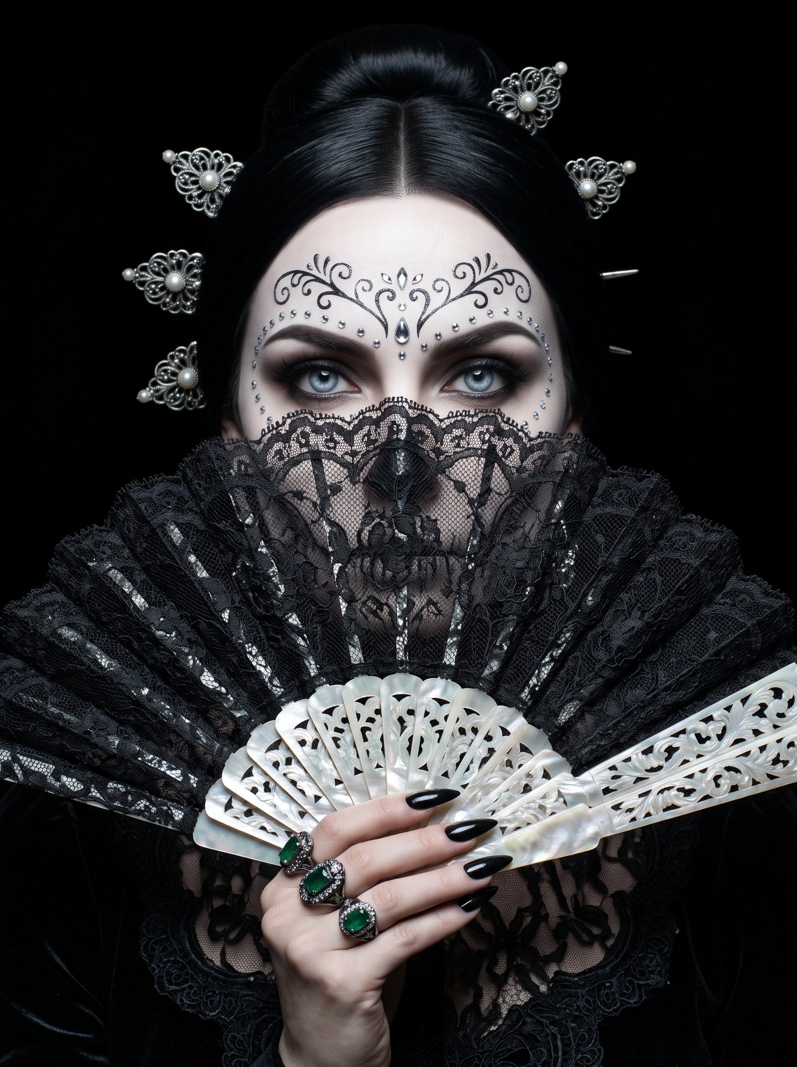 Catrina à l’Éventail – Tableau contemporain Graphic Avenue