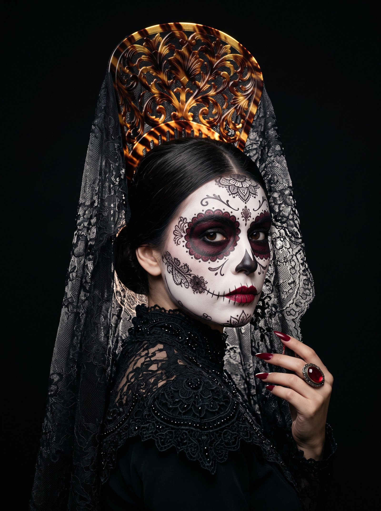 Catrina à la Mantille – Tableau contemporain Graphic Avenue