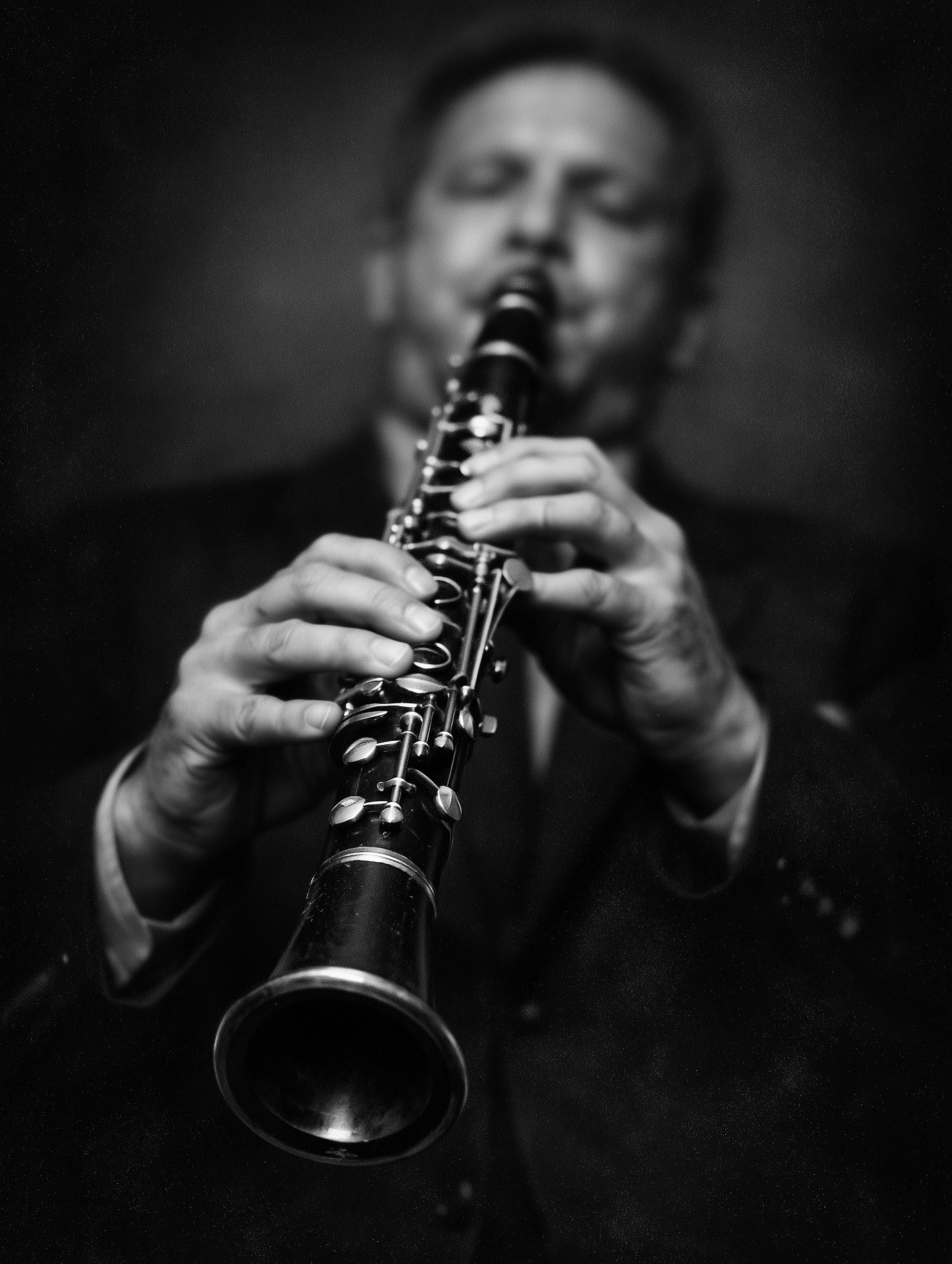Clarinette Jazz — Le Passage — Tableau Musique Noir et Blanc