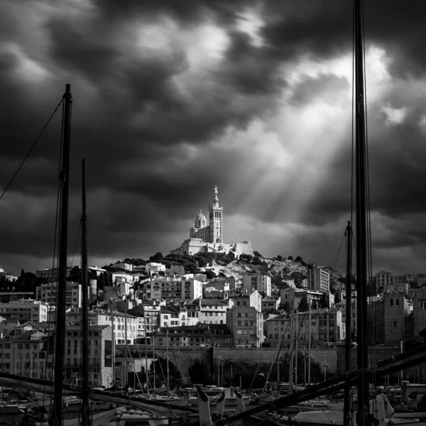 Marseille Notre-Dame de la Garde — Tableau Vieux-Port & Bonne Mère