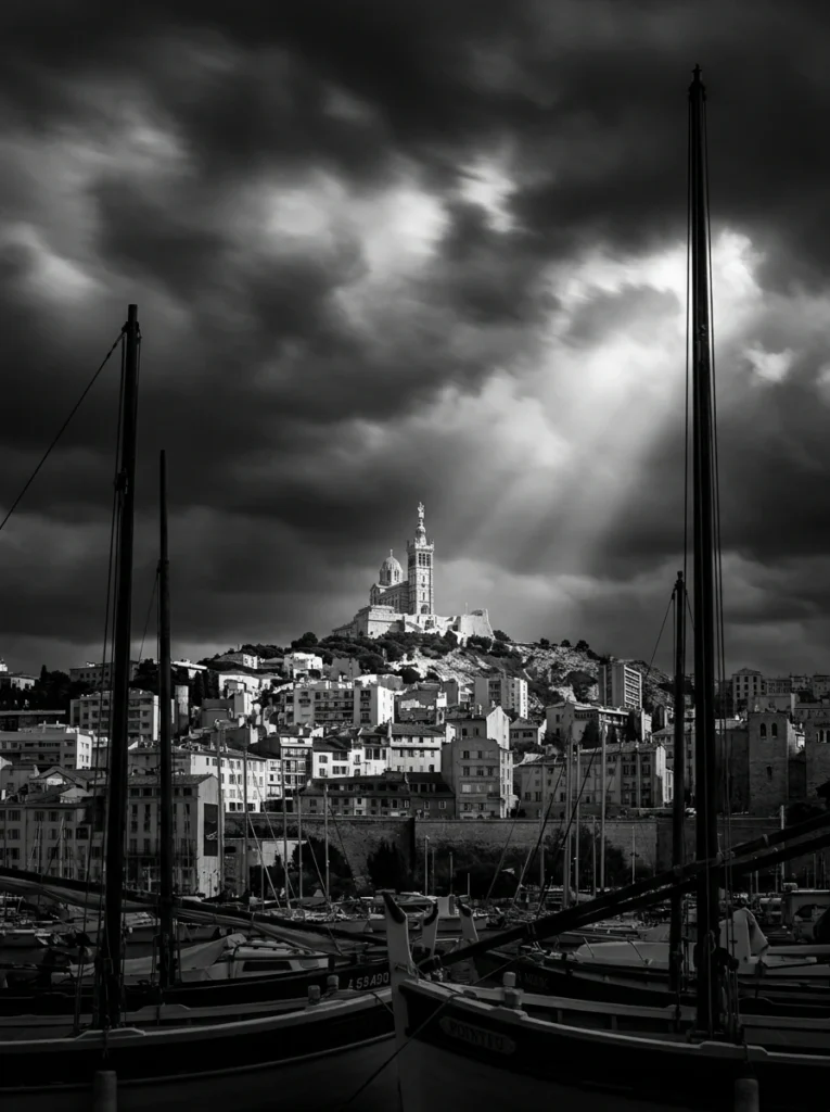 Marseille Notre-Dame de la Garde — Tableau Vieux-Port & Bonne Mère