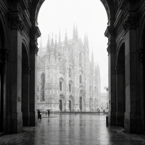 Milan Duomo & Galleria Vittorio Emanuele — Tableau Gothique Italien