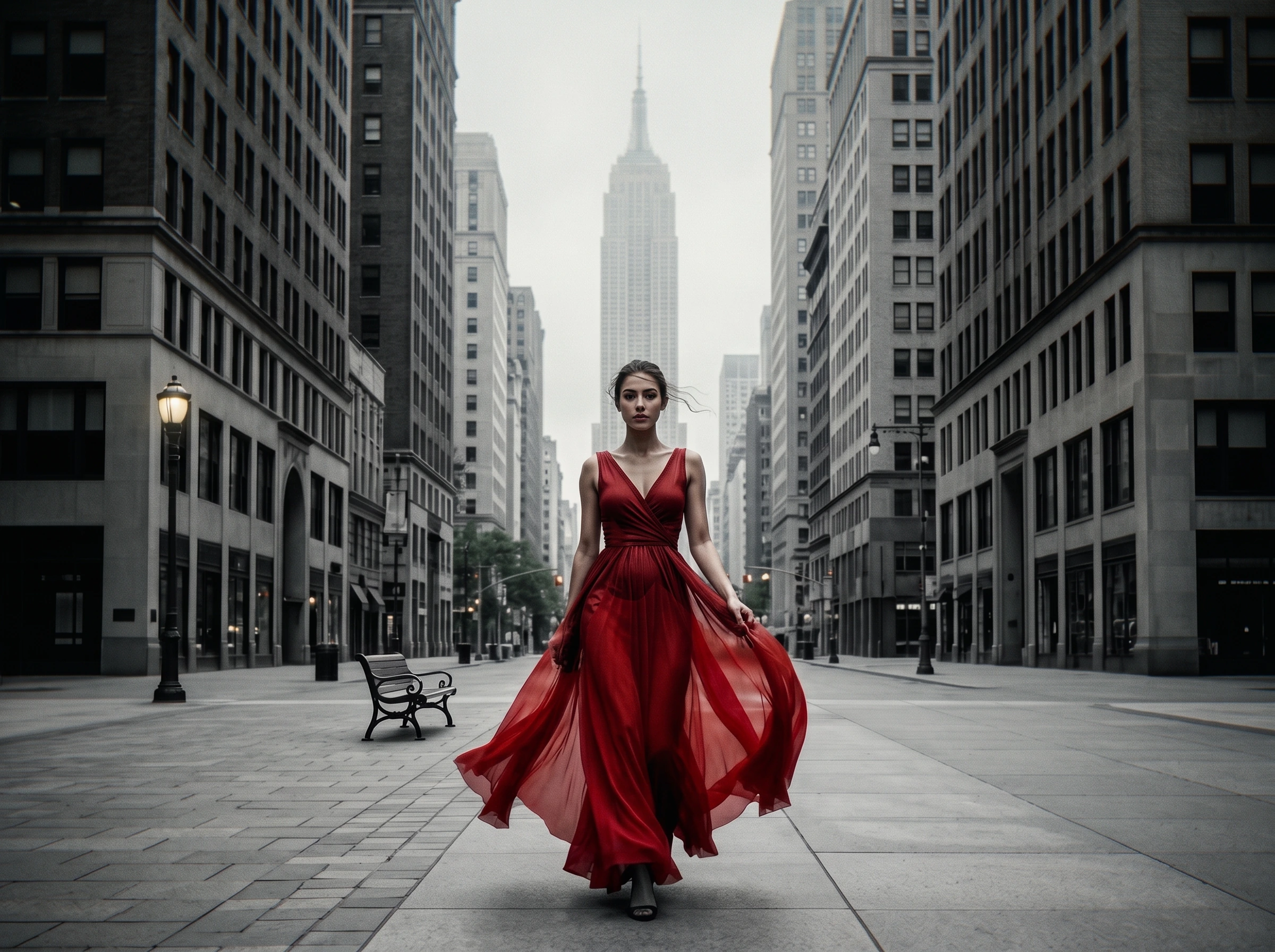 Tableau New York Empire State Building Haute Couture – L'Égérie du Monde Graphic Avenue