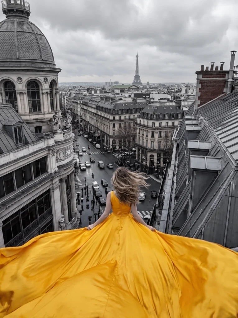 Paris Tour Eiffel & Haussmann — Tableau Urbain Romantique