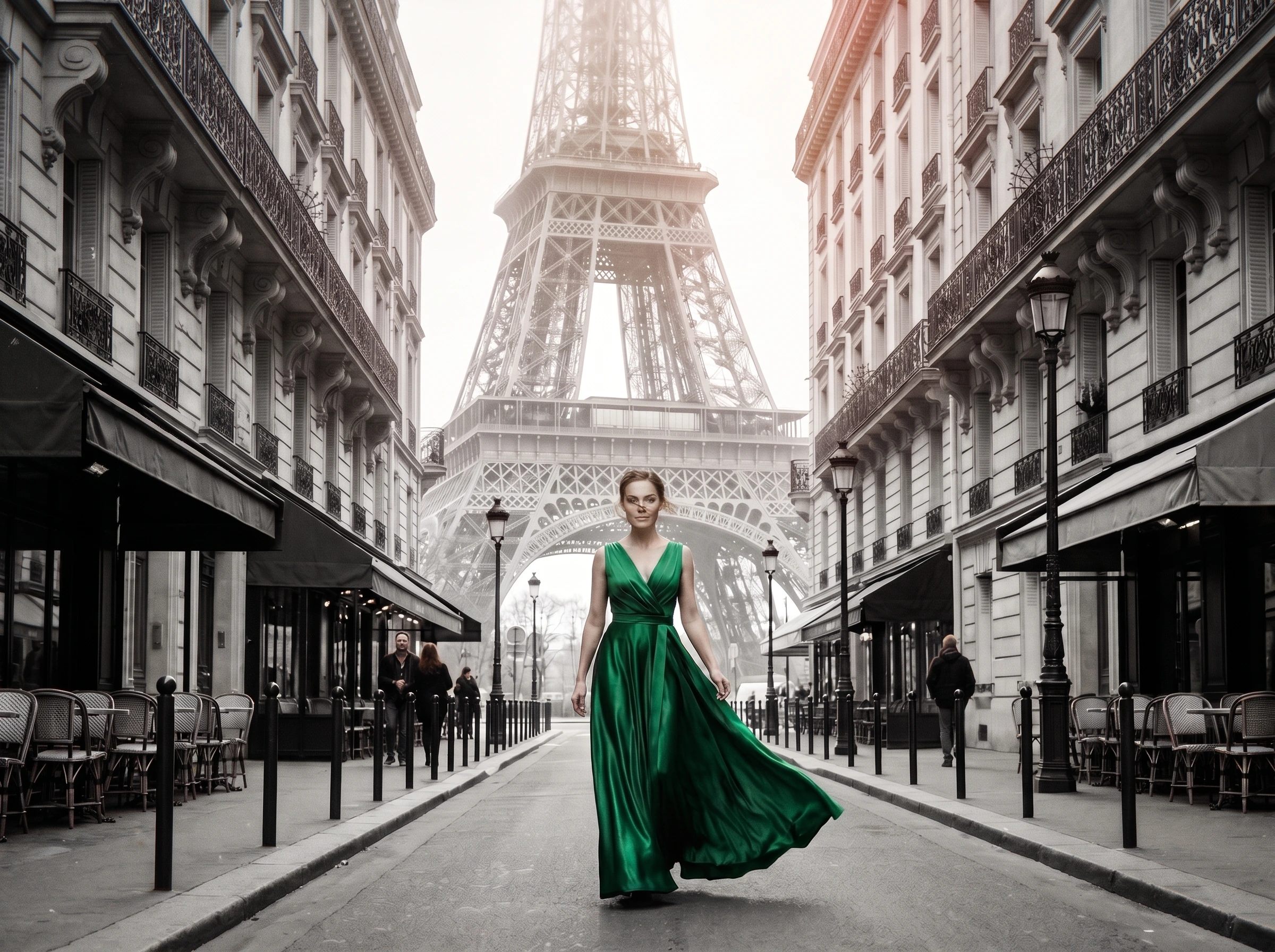 Tableau Paris Tour Eiffel Haute Couture – L'Égérie du Monde Graphic Avenue