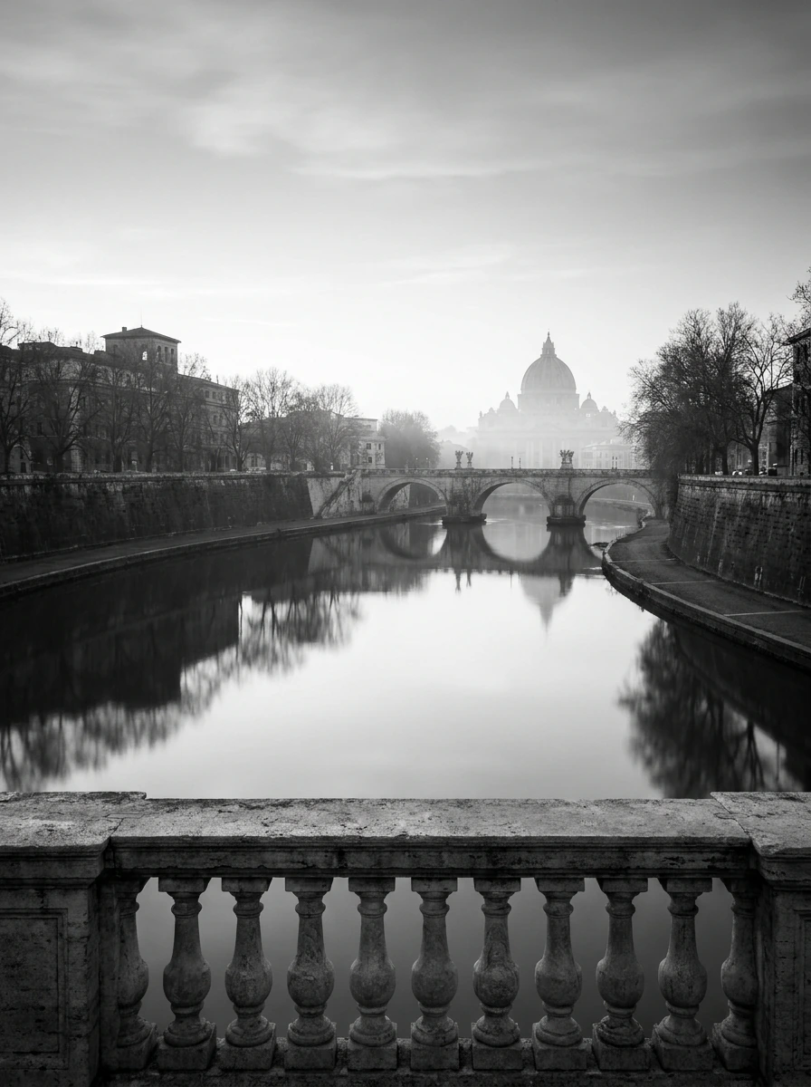 Tableau Rome Saint-Pierre & Pont Saint-Ange – Silentia Graphic Avenue
