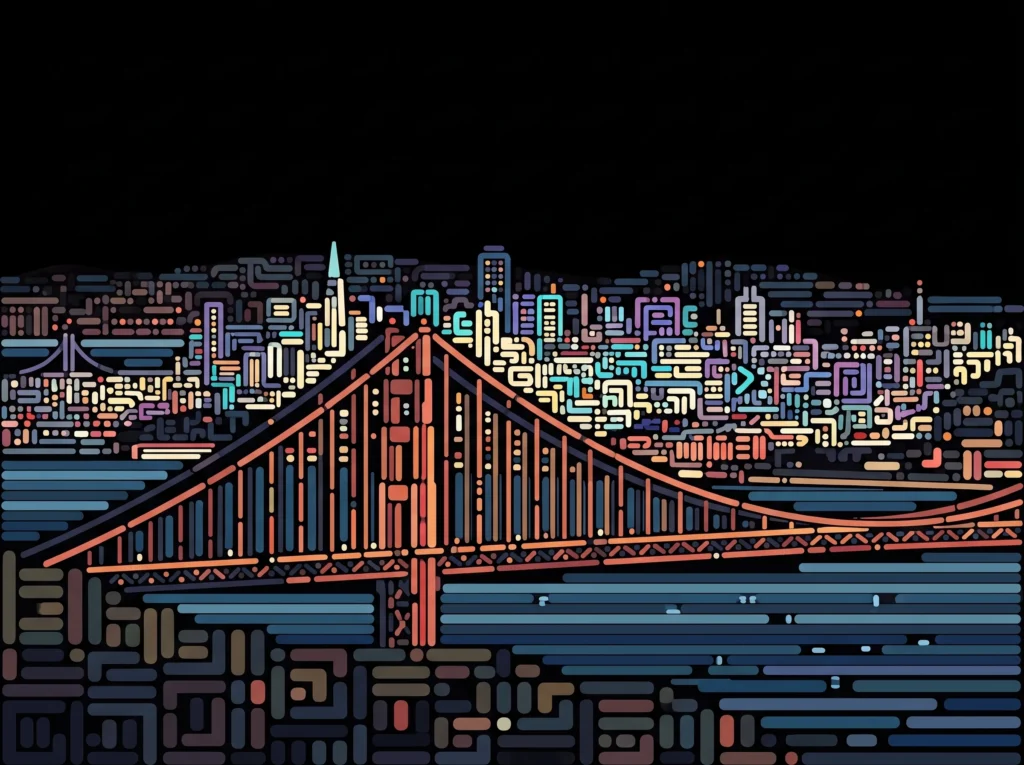 San Francisco Golden Gate & Baie — Tableau Neon Atlas