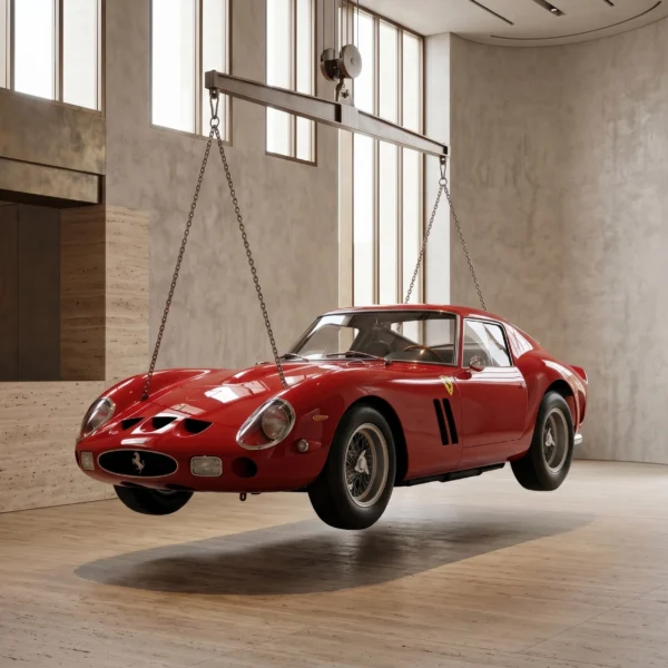 Tableau d'art automobile contemporain Ferrari 250 GTO Suspension — Tableau voiture de légende en format paysage