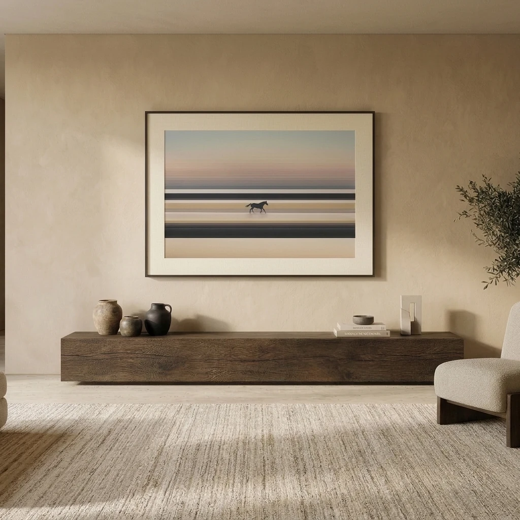 Tableau Abstractions & Formes dans un salon d'art