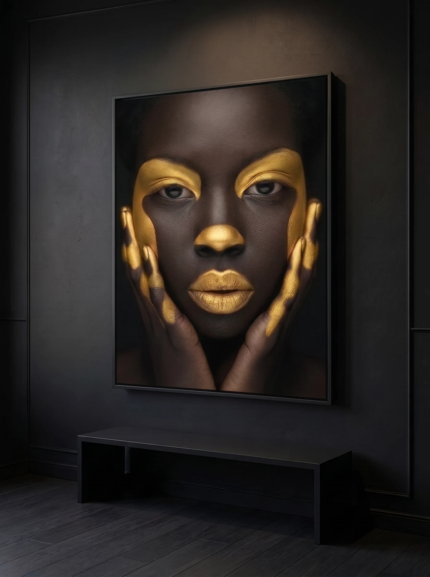 Tableau contemporain Graphic Avenue Faceless dans un intérieur d'architecte