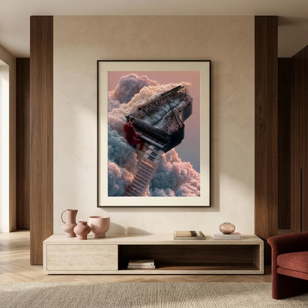 Tableau Art Numérique & Concept La Sonate des Nuages