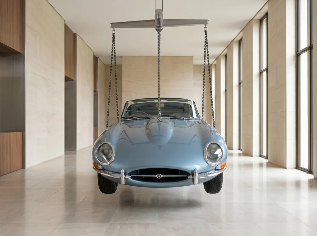 Jaguar Type E Suspension — Tableau voiture de légende