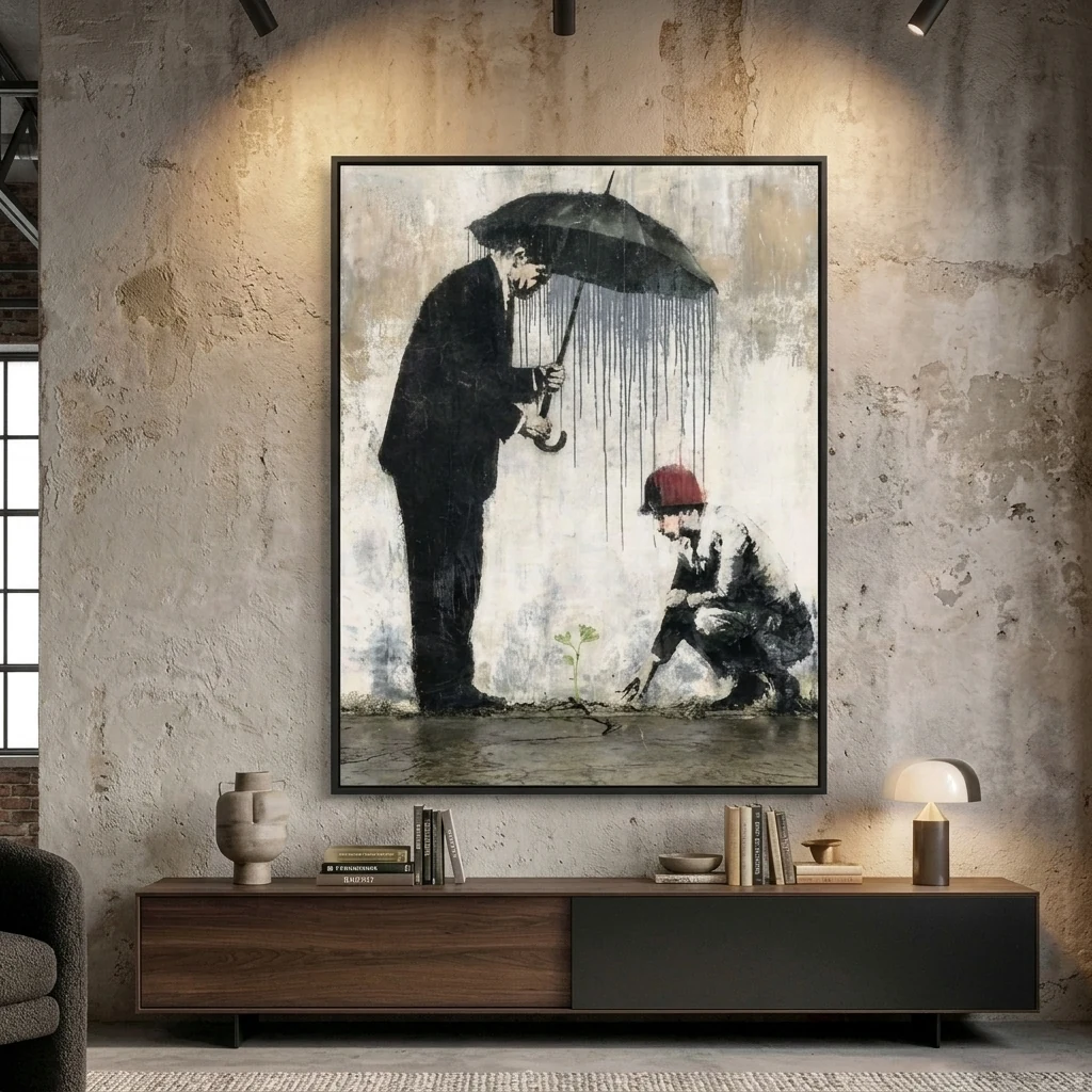 Tableau Street Art & Pop Art dans un loft design