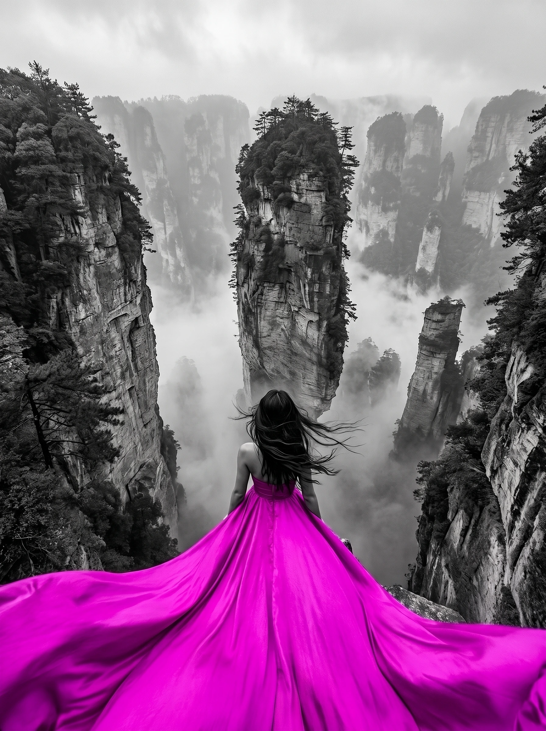 Zhangjiajie Yuanjiajie — Tableau Paysage & Vertige Céleste
